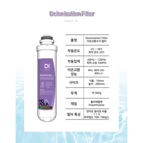 TWIST IN 이온교환수지 Deionization Filte DI, 1개