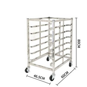 베이킹 빵렉 빵랙 업소용 이동식제빵랙 트레이 쟁반 제빵카트, 1개, 6겹의 두꺼운 사각 튜브