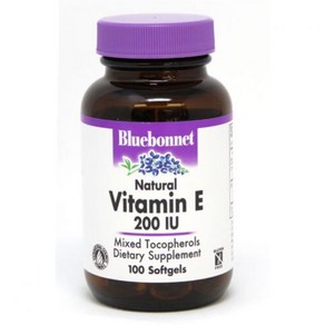 블루보넷 뉴트리션 Bluebonnet Nutrition Vitamin E 비타민E 글루텐 프리 200 IU 소프트젤 100개입