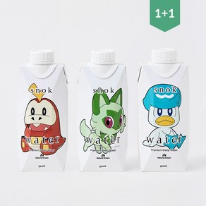 [1+1] 포켓몬 스녹워터 시리즈 1 B 안전한 종이팩 해양심층수 330ml, 18개