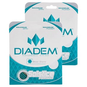 Diadem Solstice Powe (16-1.30mm) 테니스 스트링 (청록색), 1개