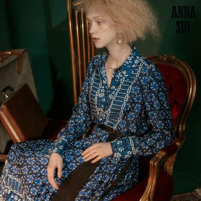 안나수이(ANNA SUI) 판타지아 실크블랜딩셔츠+플리츠스커트 셋업 2종