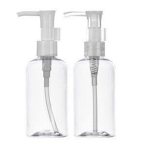 허브스프레이 오일펌프용기 50-400ml, 2개, 75ml투명/흰색캡