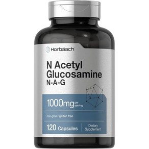 N-Acetyl Glucosamine 1000 mg  120 Capsules  N-A-G Supplement Pills  Non-GMO & Gluten Fee  by Ho, 1개, 120정