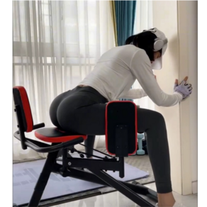 힙어브덕션 홈짐 허벅지 하체 가정용 힙업 운동 사무실 힙어덕션, 등받이형 블랙