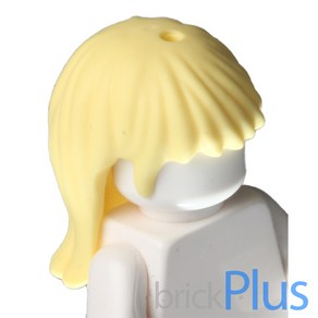 레고 부품 프렌즈 헤어 - 긴 생머리 금발 Bright Light Yellow Minifig Hair Friends Long Straight 4596240 92255