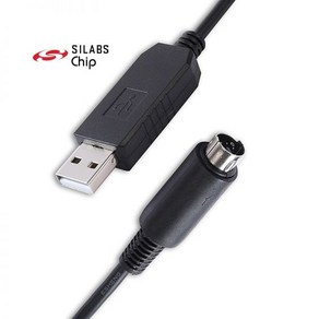 LS XGB XBM XBC PLC to PC RS232 직렬 제어 다운로드 케이블 실리콘 랩스 CP2120 USB 6 핀 미니 Din 통신 케이블