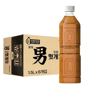 광동제약 광동 진한 헛개차 무라벨 1.5L 6입, 6개