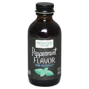 Fontie Co-op Oganic Peppemint Flavo 2 Ounce Fontie Co-op 오가닉 페퍼민트 향 2온스 유리 병 무알콜 베이킹 커피, 159ml, 1개