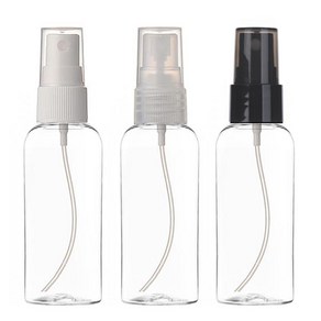 [3만무배] 스프레이용기 50ml 60ml 75ml 80ml 100ml, 검정캡 50ml(원형) 투명용기, 1개