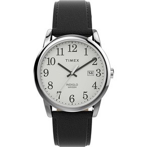 Timex 남성용 이지 리더 시계 블랙/실버톤/화이트/38mm 클래식