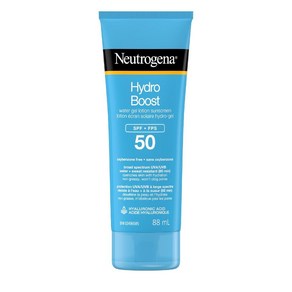 (캐나다 직송) 뉴트로지나 Neutogena 하이드로 부스트 워터 젤 선스크린 로션 브로드 스펙트럼 SPF 50 방수 및 기름기 없는 하이드레이팅 오일 프리 88mL, 1개