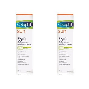 Cetaphil 세타필 선 울트라 라이트 로션 SPF 50+ 100ml 2팩, 2개