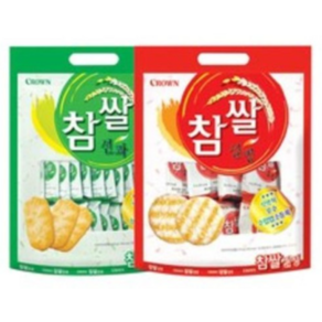 크라운 참쌀설병 + 참쌀선과 쌀스낵 세트, 523g, 1세트