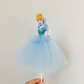 쁘아 생일 파티 용품 디즈니 공주 케익 토퍼, 1개, 신데렐라