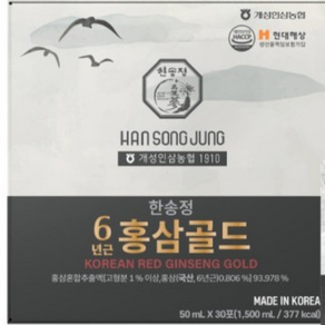 개성인삼농협 한송정 홍삼골드 50ml x 30포 면역력 항산화 액상파우치, 1개