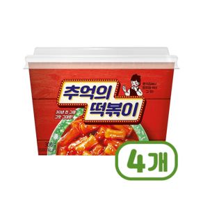 추억의 떡볶이 매콤달콤 즉석컵용기 300g x 4개, 상세페이지 참조