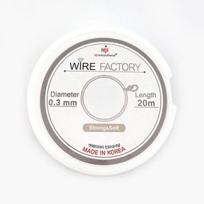비즈톡 [TS-3-11]와이어줄 미니피아노줄 0.3mm 국산 니켈 1롤(약20M)