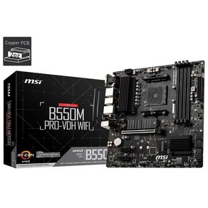 MSI 마더 보드 B550M PRO-VDH WIFI Ryzen 5000 시리즈 (AM4) 대응 M.2 히트 싱크 Wi-Fi 기능 MicoATX [AMD B550 탑재] MB5033