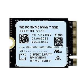 WD SN740 SSD 2230 NVME 스팀덱 교체 호환 1TB 2TB, 1개, 1TB SN740 2230