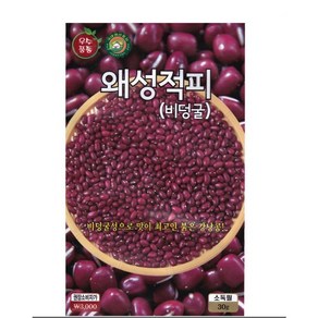 왜성적피 강낭콩 씨앗 30g 비덩굴 빨간 강낭콩씨 키우기 영농사, 2개