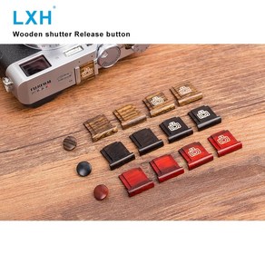 LXH 나무 표면 카메라 소프트 셔터 릴리스 버튼 핫 슈 커버 포함 후지필름 후지 XT20 X100F X-T2 X100T X-PRO2 X-T10