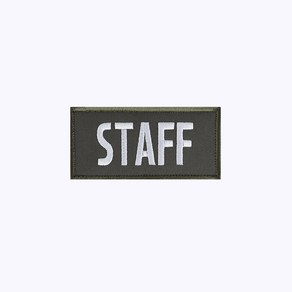 STAFF 국방+흰색 KW105 - 오버로크 벨크로 마크 약장 와펜 자수 가드 안전 보안 스태프