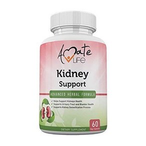 Kidney Supplement Detox and Cleanse with Canbey 건강한 신장 방광 요로를 지원하는 크랜베리 추출물로 신장 클렌징 보충제, 60정, 60정, 1개