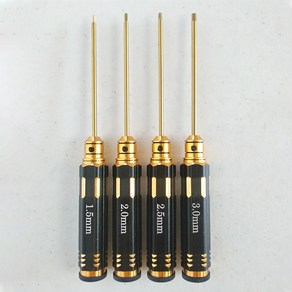 육각렌치 드라이버 4종 세트 RC공구 1.5mm 2.0mm 2.5mm 3.0mm, 1세트