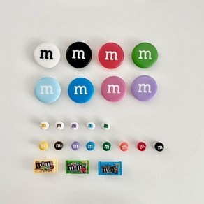 기타 엠엔엠 초콜렛 지비츠 크록스참 꾸미기 입체, m&m(블루), 1개