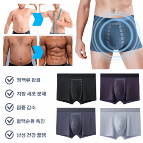 남성 마사지 자석 치료 팬티 남성용 기능성 건강팬티 드로즈사각팬티 강한 남성 정력 팬티