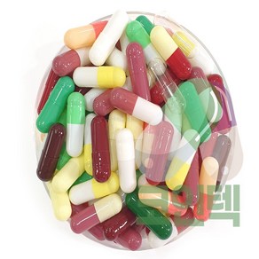 코인텍 빈알약 공캡슐 500개1팩 100mg~500mg, 1개, 노랑-백색500mg