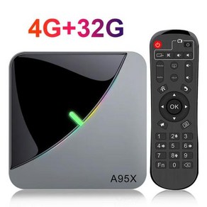 라이트박스 스마트 TV 박스 A95X F3 에어 4K 2.4G/5G 듀얼 와이파이 RGB 라이트 Amlogic S905X3 4GB 32GB 64GB 안드로이드 9 셋톱, [04] Au 플러그, 11) Au 플러그  4G32G, 없음