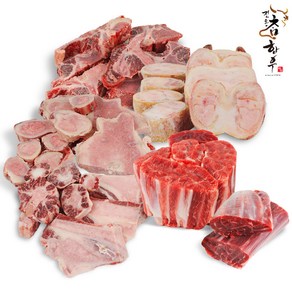 [전통참한우] 사골2kg+잡뼈2kg+꼬리반골2kg+우족2kg+사태400g 총 8.4kg (몸보신/곰탕용), 1개