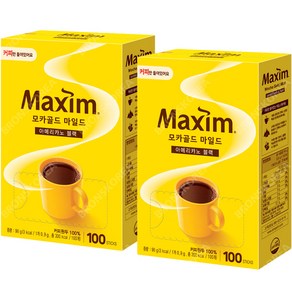 동서 맥심 솔루블 모카골드 마일드 100T X 2개 블랙커피, 900mg, 100개입