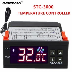 STC-3000 온도 컨트롤러 온도조절기 습도 제어 온도계 습도계 컨트롤러 온도 조절기 12V 24V 220V, 없음