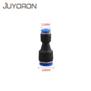 에어커플러 원터치 에어호스카플링 1pcs PU/PG 공압 퀵 피팅 실린더 4/6/8/10/12/14/16MM 공기 워터 호스 스트레이트 타입 커넥터 밸브 연결 튜브, pg16-12, 1개