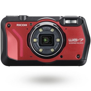 RICOH Ricoh WG-7 빨간색 본격적인 실외 카메라 [풀 스케일 20m 방수] 2 천만 픽셀 [광각 28mm 광학 5x 줌] [6 가지 다기능 링 라이트가 장착되어 있습니다. 