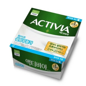 풀무원 액티비아 컵 화이트 4입 (80gx4EA) 발표식품 자취템 모에모에큥 저칼로리간식 건강식단 간편식, 1개, 80g