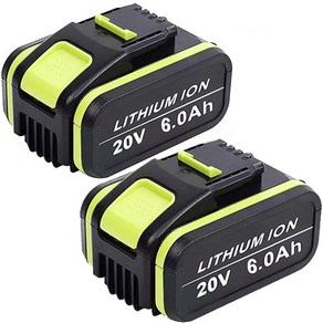 우스틴스 20V 6000MAH 리튬 WORX WA3551 WA3553 WX390 WX176 WX178 WX386 WX678 웍스 호환 배터리 2PCS