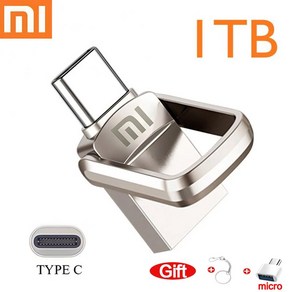 샤오미 미니 펜 드라이브 메모리 USB 플래시 드라이브 금속 C 타입 OTG 고속 USB 3.0 방수 펜드라이브 스, 1) Silvey 1TB, 04 옵션 4_01 CHINA