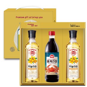 해표 스폐셜2호 해표 카놀라유500ml*2개 해표 홍게간장500ml*1개 / 양념3종세트, 3개, 500ml