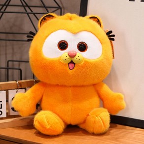 MINISO 가필드 귀여운 뚱뚱한 고양이 인형 동물 새끼 봉제 장난감 카와이 어린이 동반 수면 크리스마스 선물, md stand cat27cm, 1개