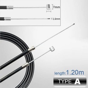 오토바이 스쿠터 모페드 바이크용 브레이크 케이블 전면 후면 드럼, 1개, 2.type-A 1.2M