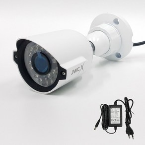 JWC CCTV 카메라 240만화소 적외선 X4B 실내 실외 화이트 실내외겸용, 카메라X4B+아답타2A, 1개