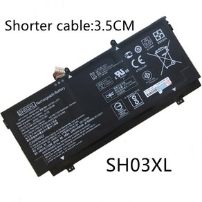 SupStone 호환 hp Specte X360 13-AB001 13-AB002 AC033DXHSTNN-LB7L TPN-Q178 배터리 SH03XL CN03XL 859026-42, [01] SH03XL-Shot cable, 1개