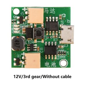 USB 소형 선풍기 회로 기판 브러시리스 배터리 충전기 모듈 조절 가능 승압 회로 부스트 출력 DC 3.7