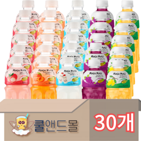 [쿨앤드몰] 모구모구 5종혼합 리치6 피치6 요거트6 포도6 망고6, 30개, 320ml