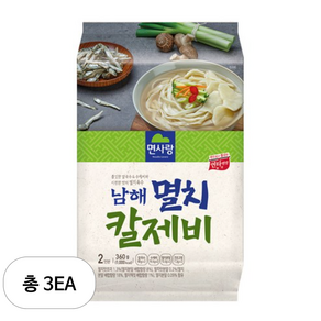 면사랑 남해 멸치 칼제비, 360g, 3개
