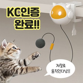 앤트앤비 움직이는 요요볼 2세대 고양이 장난감 캣볼 고양이 로봇 자동 낚시대, 1개, 화이트